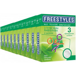 Freestyles Презервативи  Max Pleasure Точкові 10 упаковок по 3 шт (ROZ6400229474)