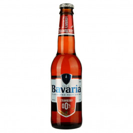 Bavaria Пиво  Полуниця, безалкогольне, світле, фільтроване, 0,33 л (8714800027878)