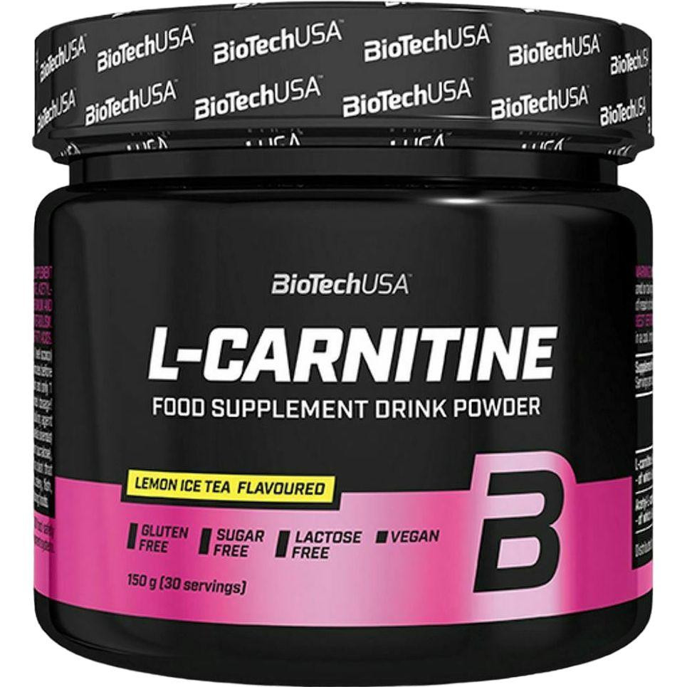 BiotechUSA L-Carnitine drink powder 150 g /30 servings/ Lemon Ice Tea - зображення 1