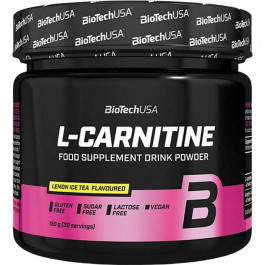 BiotechUSA L-Carnitine drink powder 150 g /30 servings/ Lemon Ice Tea