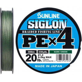 Sunline Siglon PE X4 / Dark Green / #1.2 / 0.187mm 150m 9.2kg