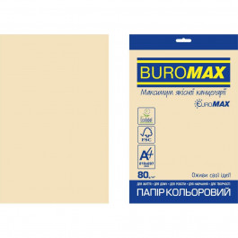 BuroMax Euromax А4, 80г/м2, PASTEL, кремовый, 20л. (BM.2721220E-49)