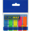 BuroMax Закладки пластиковые с клейким слоем  BM.2302-98, 45х12 мм, 5х25 л, неон, ассорти - зображення 1