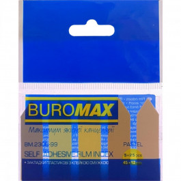 BuroMax за Закладки пластикові з клейким шаром 5 кольорів PASTEL 45x12 мм  BM.2308-99 BM.2308-99(пастель асс