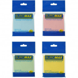 BuroMax Блок для заметок с клейким слоем  BM.2312-99, 76х76 мм, 100 л, ассорти