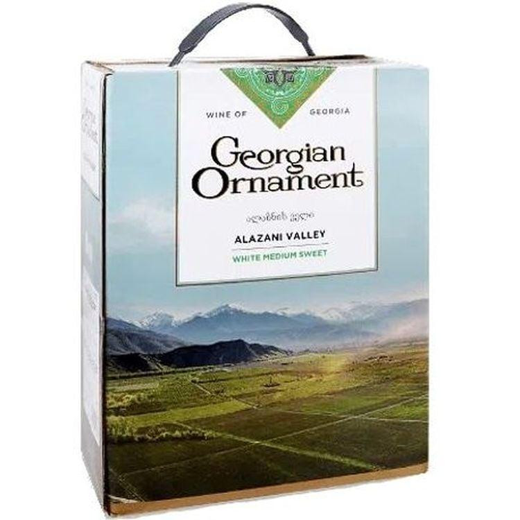Georgian Ornament Вино  Alazani Valley біле напівсолодке, 3 л (4860038007886) - зображення 1