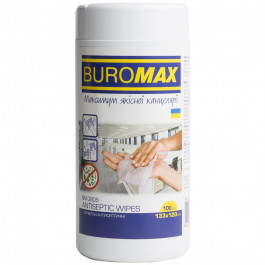 BuroMax Салфетки влажные антисептические  100 шт. в пластиковой тубе (BM.0805)