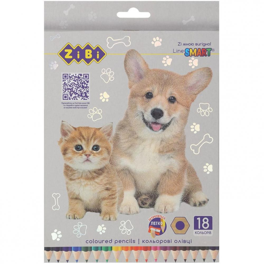 Zibi Dogs&Cats шестигранні 18 кольорів (ZB.2428) - зображення 1