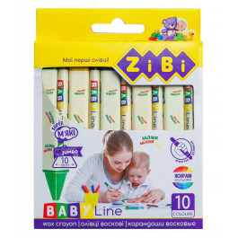Zibi Карандаши восковые Jumbo Baby Line 10 цветов треугольные (ZB.2482)