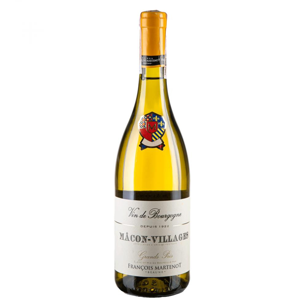 Francois Martenot Вино  Macon Villages Blanc Grands Pres, біле, сухе, 12,5%, 0,75 л (3120581438188) - зображення 1