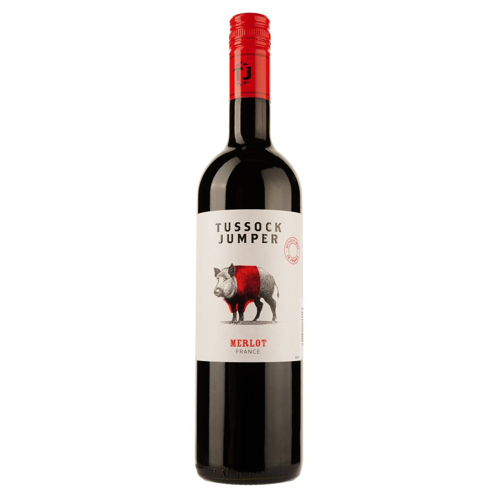 Tussock Jumper Вино  Merlot, червоне, сухе, 0,75 л (3760204540210) - зображення 1