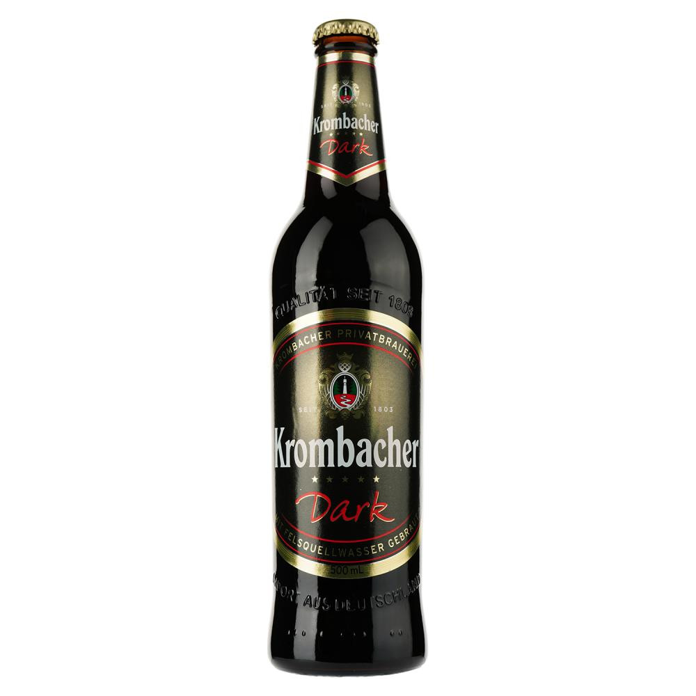 Krombacher Пиво  Dark, темне, фільтроване, 4,7%, 0,5 л (4008287909777) - зображення 1