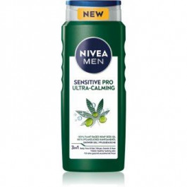 Nivea Men Sensitive Pro Ultra Calming гель для душу для обличчя, тіла та волосся 500 мл