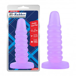 Chisa Novelties Hi-Rubber Chubby Anal Plug Purple (CH30751)