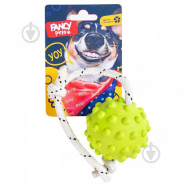 Fancy Pets Игрушка для собак  Мячик на веревке 8.5 см Салатовая (4814723007828)