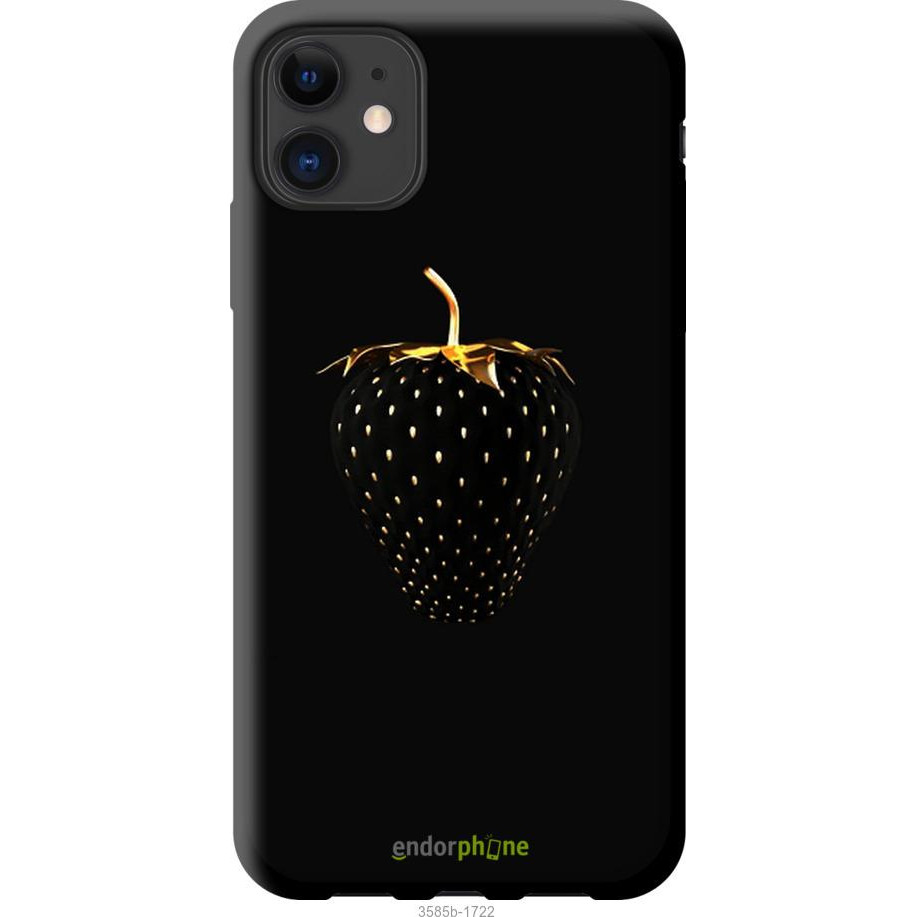 Endorphone TPU чорний чохол на Apple iPhone 11 Чорна полуниця 3585b-1722-38754 - зображення 1