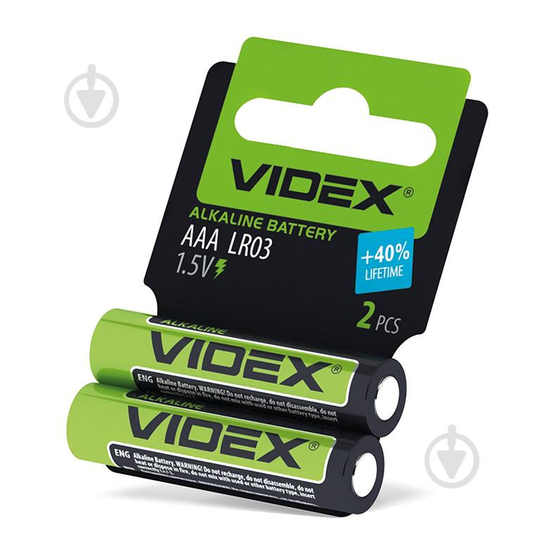VIDEX AAA bat Alkaline 2шт (21164) - зображення 1