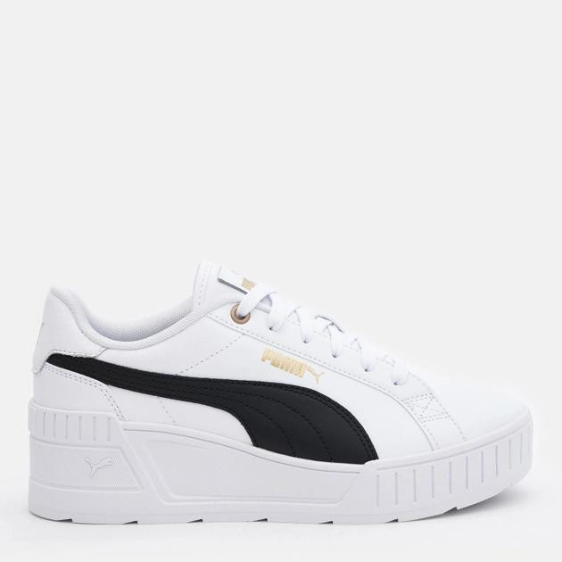 PUMA Жіночі кеди низькі  Karmen Wedge 39098502 40.5 (7UK) 26 см White-Black-Gold (5904862473451) - зображення 1