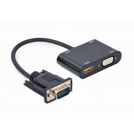 Cablexpert VGA to HDMI/VGA+audio 3.5mm Black (A-VGA-HDMI-02)
