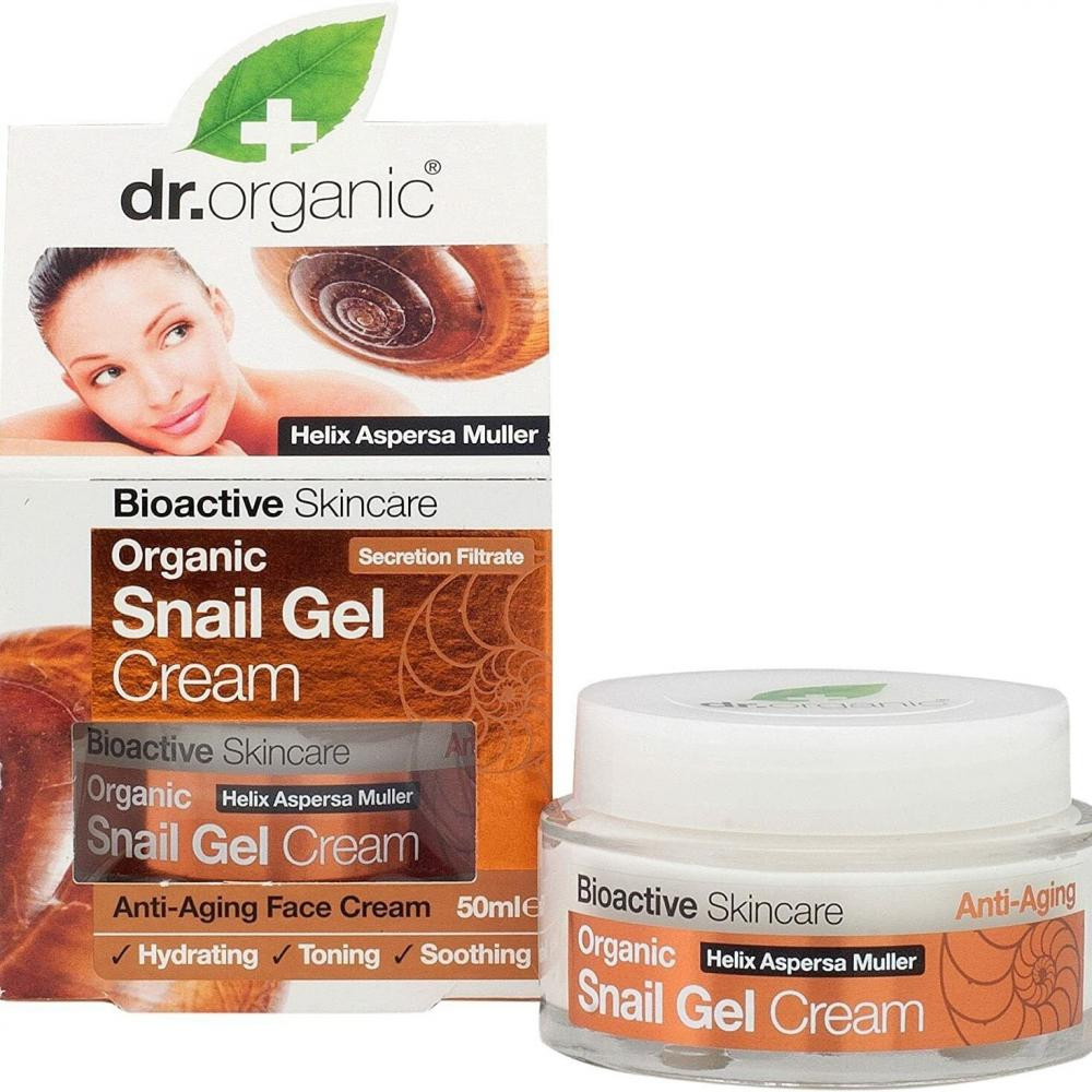 Dr.Organic Гель-крем для обличчя з екстрактом секрету равлика Dr. Organic Bioactive Skincare Snail Gel Cream 50 - зображення 1
