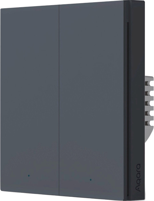Aqara Smart Wall Switch H1 2-Button Gray (WS-EUK02 GRAY) - зображення 1