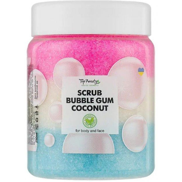 Top Beauty Скраб для тіла та обличчя  Scrub Bubble Gum Coconut 250 мл (4820169180281) - зображення 1