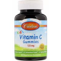 Carlson Labs Kids Vitamin C Gummies 125 mg Вітамін С для дітей зі смаком апельсина 60 жувальних таблеток