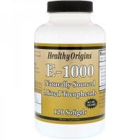 Healthy Origins Витамин Е, Vitamin E, , 1000 МЕ, 120 капсул (HOG-15150)