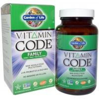   Garden of Life Garden of Life Vitamin Code, Family, 120 Vegetarian Capsules (GOL-11370)