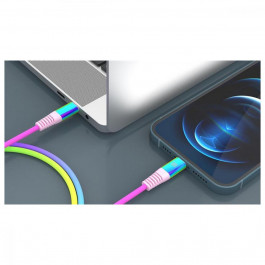 REAL-EL USB Type-C to Lightning 1m MFI Rainbow (EL123500054)