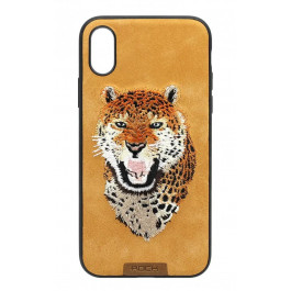 ROCK Embroidery iPhone X Leopard