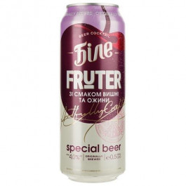 Чернігівське Пиво  Біле Fruter вишня-ожина з/б, 0,5 л (4820034925775)