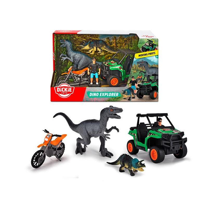 Dickie Toys Пошук динозаврів, баггі та мотоцикл, 2 динозаври, 1 фігурка (3834009) - зображення 1
