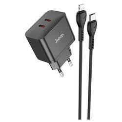 Hoco N2 Vigour single port + USB Type-C-Lightning Black