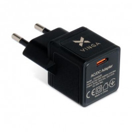 Vinga USB-C 20W Power Delivery Wall Charger Black (VCHG20)
