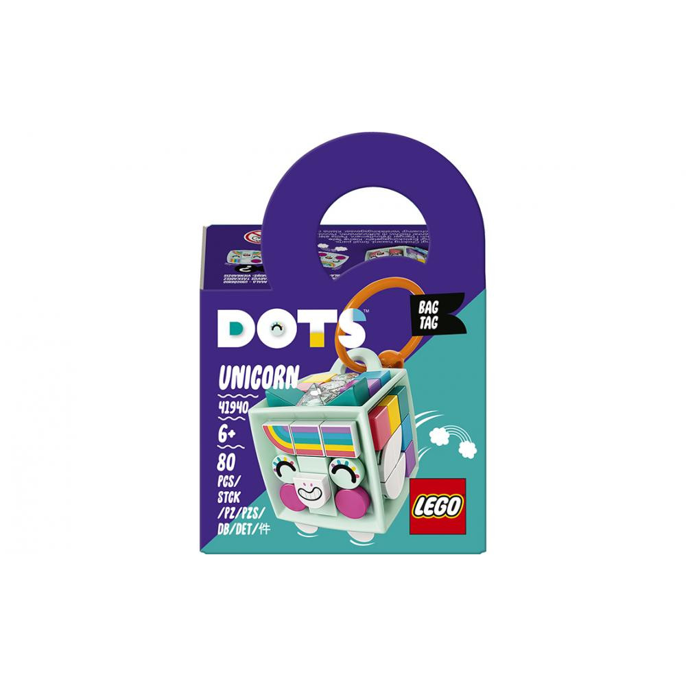 LEGO DOTS Брелок для сумки Единорог (41940) - зображення 1