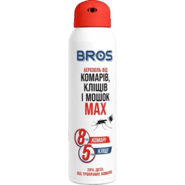 BROS Аерозоль від комарів, кліщів і мошок  MAX 90 мл (5904517049543)