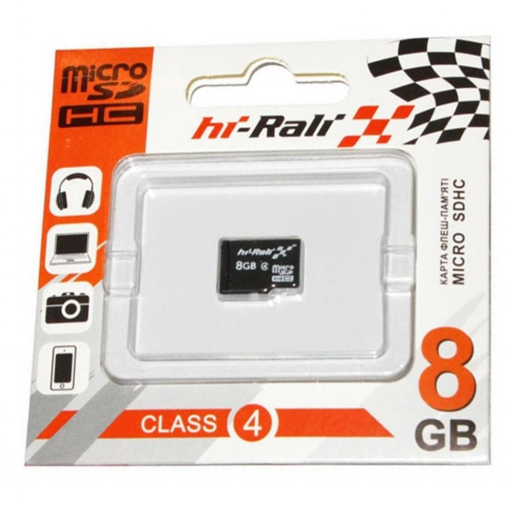 Hi-Rali 8 GB microSDHC class 4 HI-8GBSDCL4-00 - зображення 1