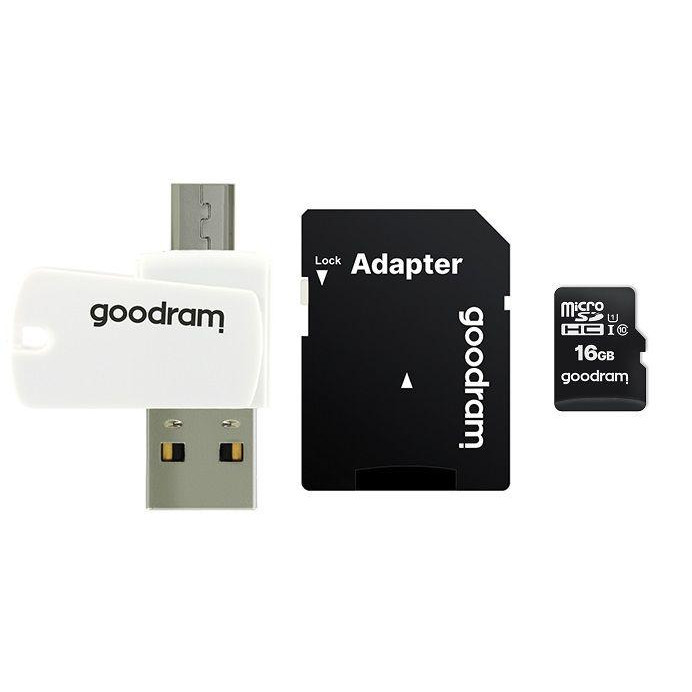 GOODRAM 16 GB microSDHC class 10 UHS-I All-in-One M1A4-0160R12 - зображення 1