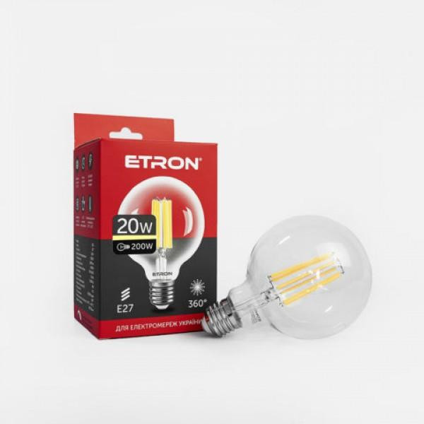 Etron LED Filament 1-EFP-172 G95 20W 4200K E27 - зображення 1