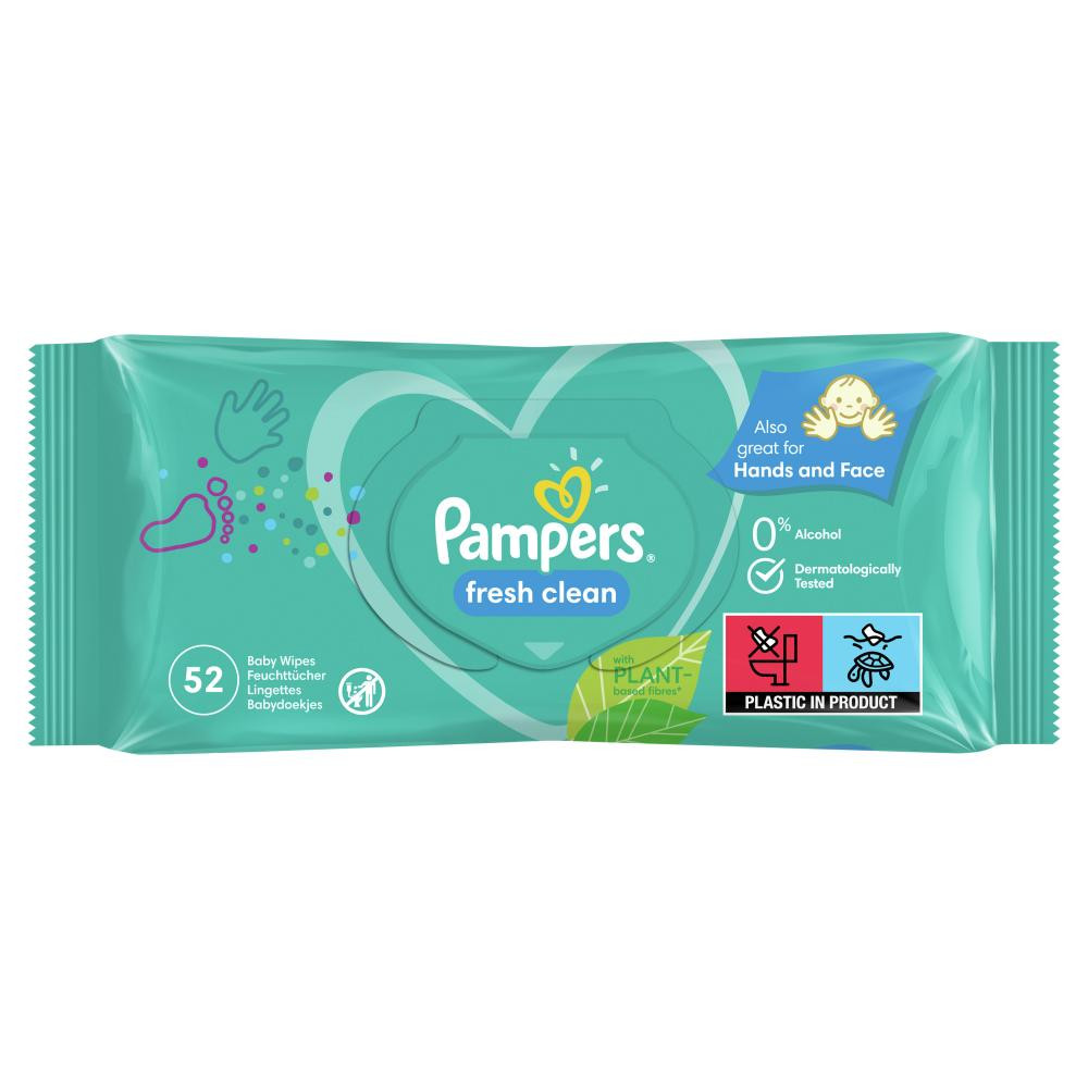 Pampers Детские Влажные Салфетки Fresh Clean 52 шт (8001841041360) - зображення 1