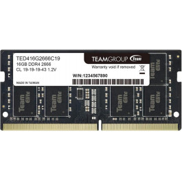 TEAM 16 GB SO-DIMM DDR4 2666 MHz Elite (TED416G2666C19-S01)