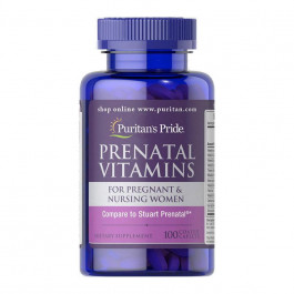   Puritan's Pride Витамины для беременных и кормящих женщин Prenatal Vitamins (100 капс) пуританс прайд (PUR1294)