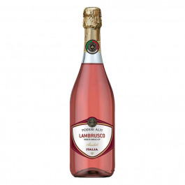 Poderi Alti Вино ігристе  Lambrusco dell'Emilia рожеве напівсолодке 0,75л 7,5% (8003325602814)
