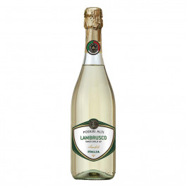 Poderi Alti Вино ігристе  Lambrusco dell'Emilia біле напівсолодке 0,75л 7,5% (8003325602791)