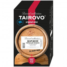 Tairovo Вино Таїровське Премiум Шардоне біле сухе bag-in-box 10 л (4820236720246)
