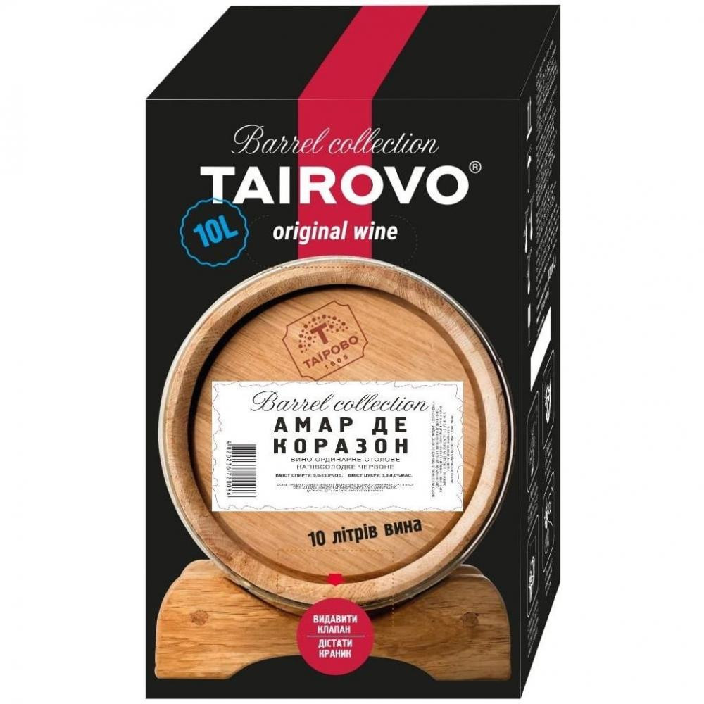 Tairovo Вино  Амар де Коразон червоне напiвсолодке bag-in-box 10 л (4820236720086) - зображення 1