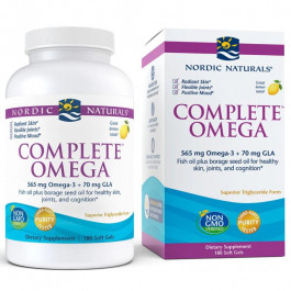   Nordic Naturals Жирные кислоты Nordic Naturals Complete Omega, 180 капсул - лимон