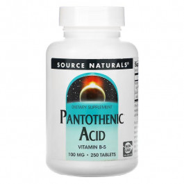 Source Naturals Pantothenic Acid, 100 mg, 250 Tab