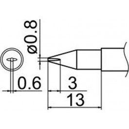 HAKKO Паяльне жало  T12-DL08 (884726)